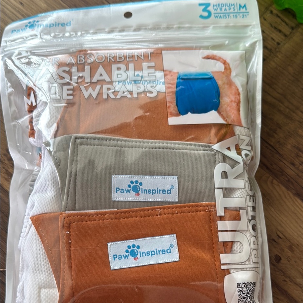 Orange and Gray Housebreaking Dog Wraps